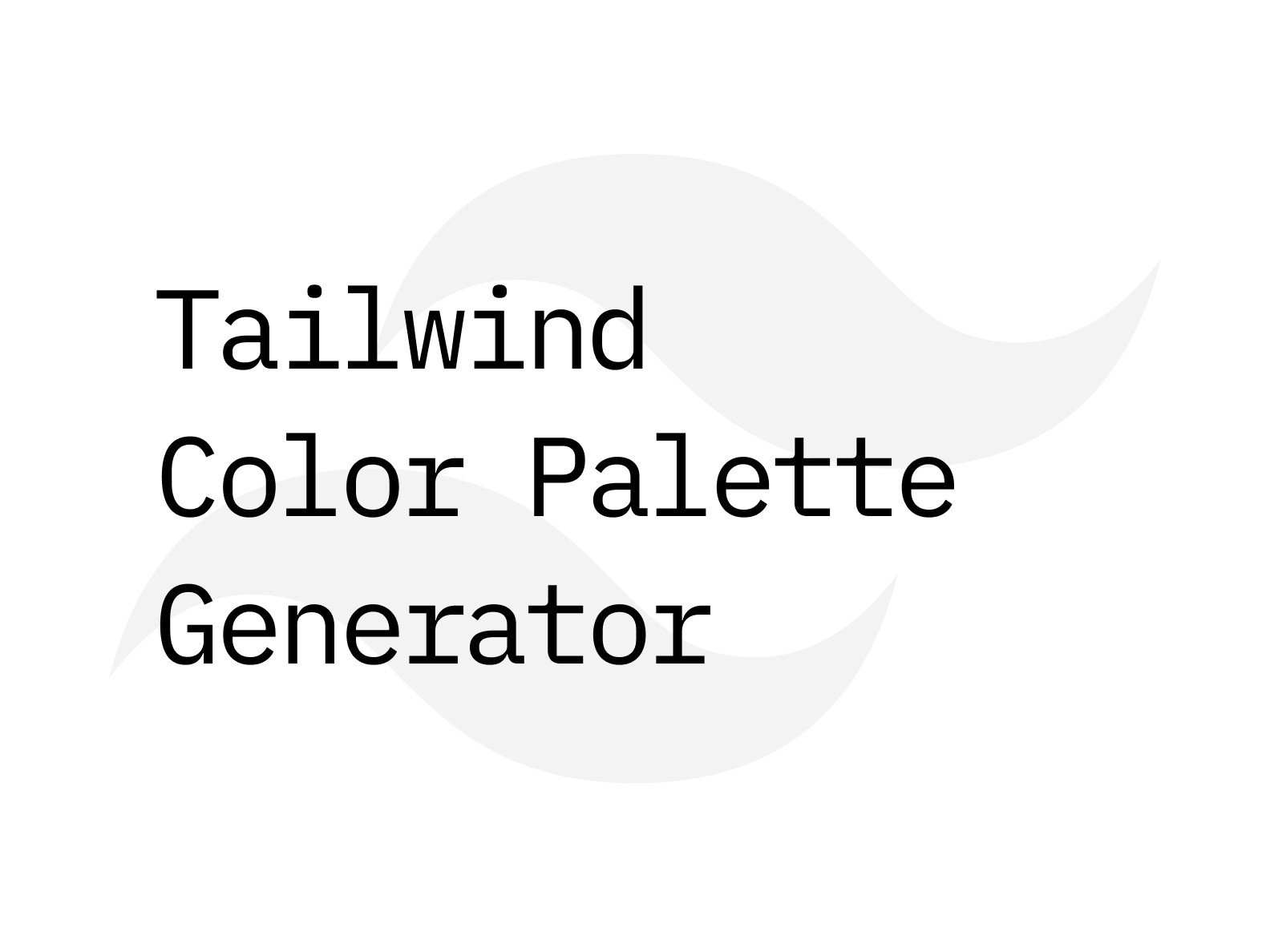 Tailwind Color Pallette Generator